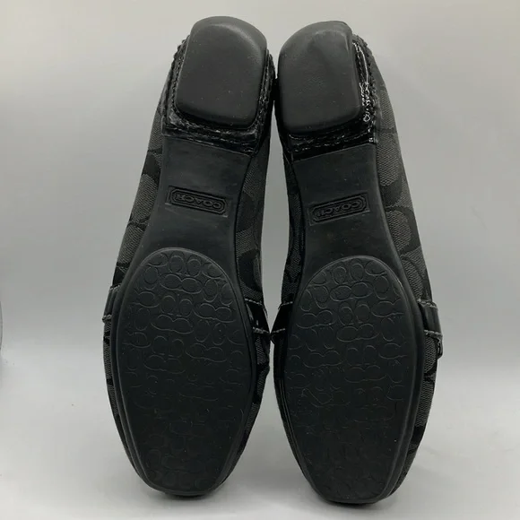 Coach Signature Loafers Sharin size 6B Jacquard Buckle Slip On Shoes EUC (E) - Picture 8 of 11